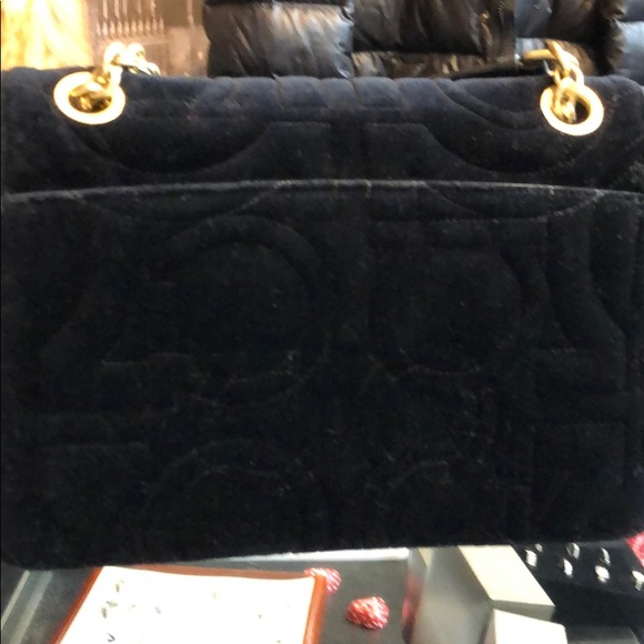 ferraegamo black velvet bag - Picture 6 of 8